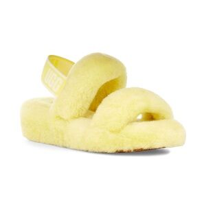 UGG Fluffy Yellow Slippers